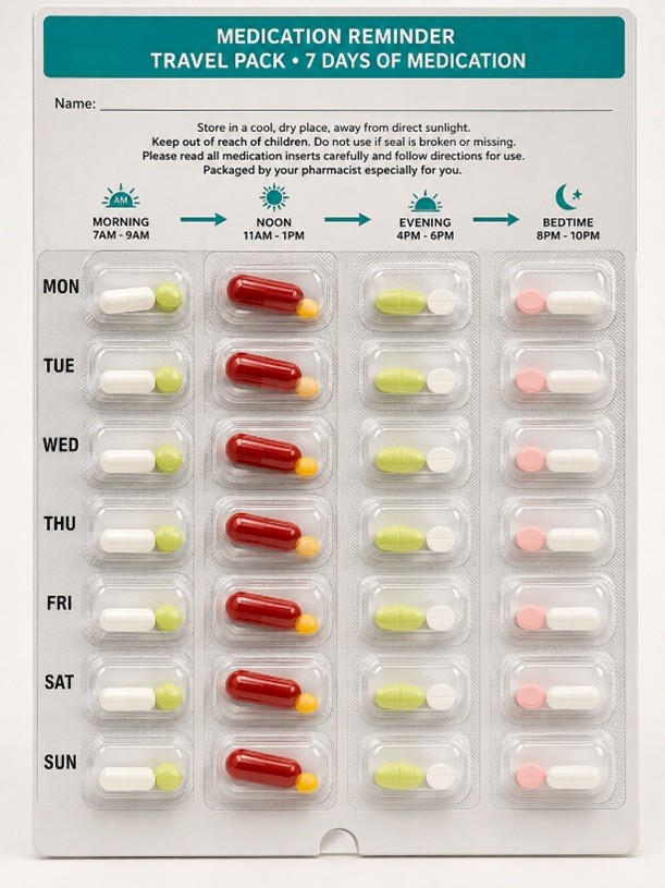 Blister pack medication